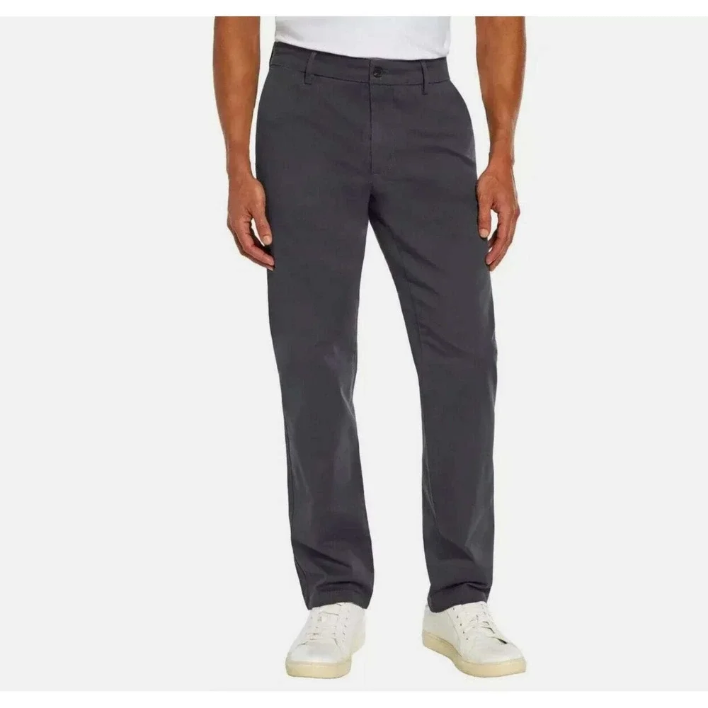 Banana Republic Chino Pant Mens 40x32 Gray New Straight Slim Fit Stretch Cotton